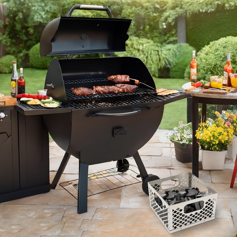 Pasimy 12 x 12 x 7.5'' Charcoal Fire Basket for