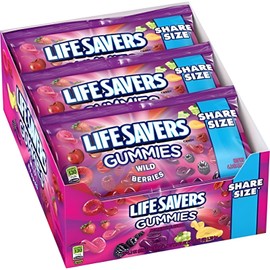 Life Savers Wild Berries Gummies Candy, 4.2 oz (15 Share Size Packs)