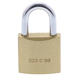 Burg Wächter 222 30 Brass Padlock 30mm-222 SB, Gold, Silver