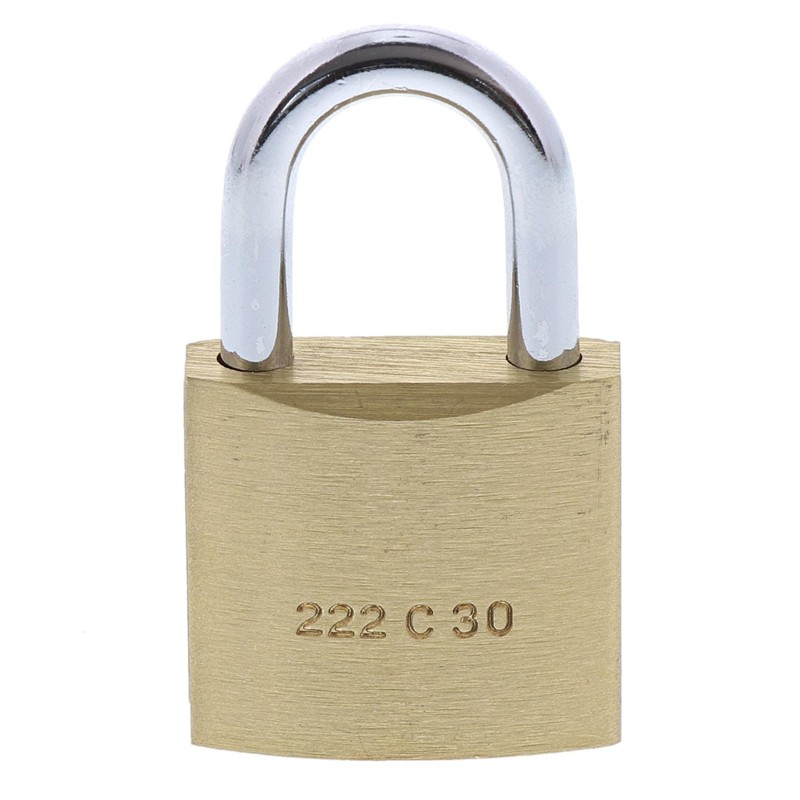 Burg Wächter 222 30 Brass Padlock 30mm-222 SB, Gold, Silver