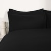 Brentfords Black Pillow Cases 2 Pack, Housewife Pillowcases Bed Pillow