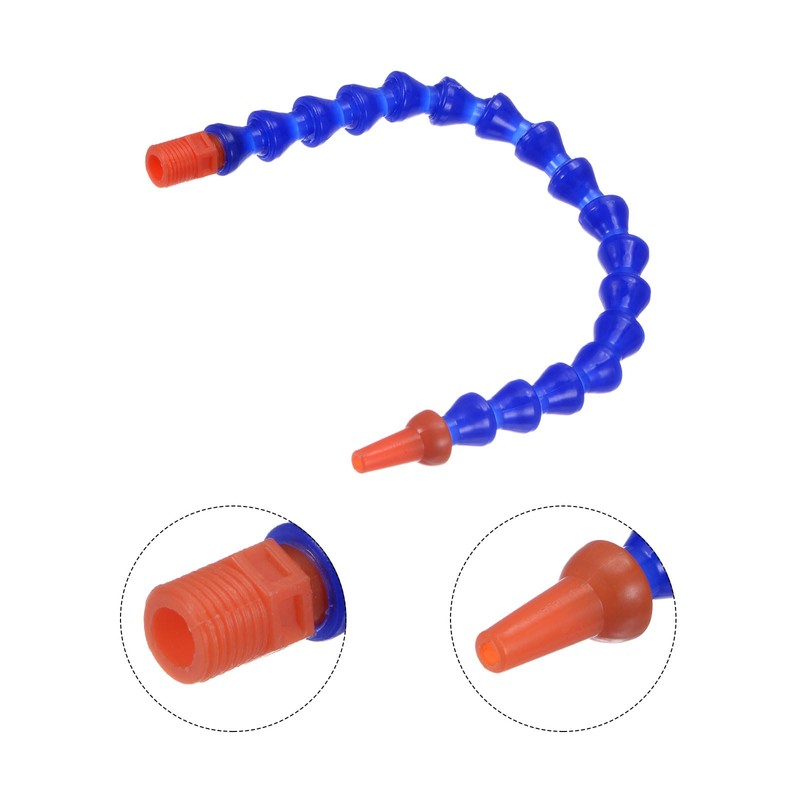 HARFINGTON 10pcs Flexible Water Oil Coolant Pipe Hose 1/4PT Thread