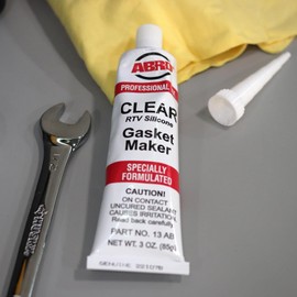 ABRO RTV Silicone Sealant and Gasket Maker: Up to 500 Degree F Heat, High Temp Silicone Sealant, 3 oz/85g Tube - Clear, Pack of 2