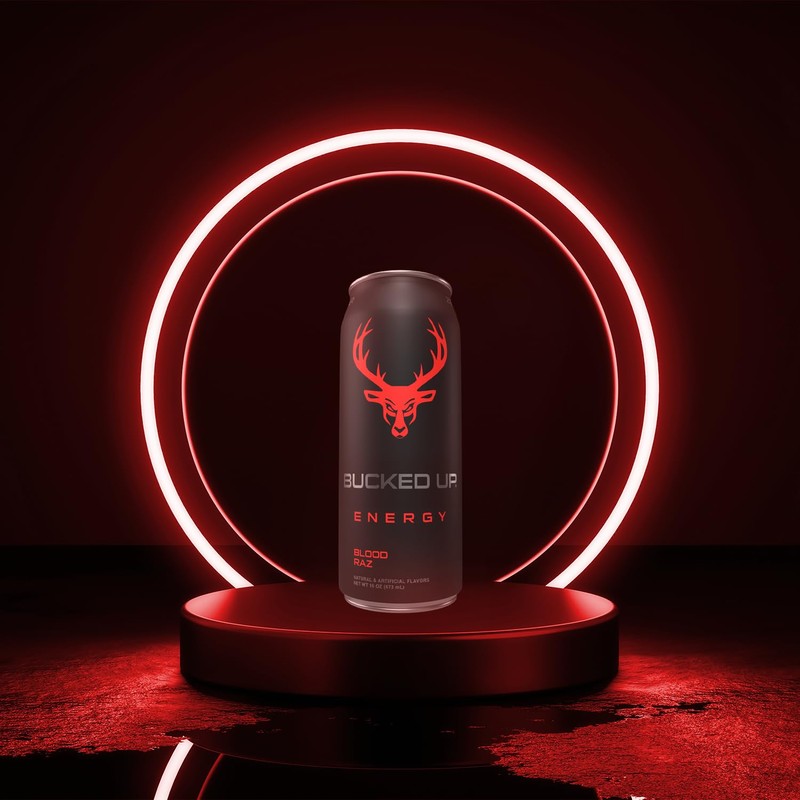 Bucked Up Energy Drink 300mg (Blood Raz) (12 CT)