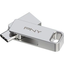 PNY - 128GB DUO LINK USB 3.2 Type-C Dual Flash Drive - Silver New Bulk Package