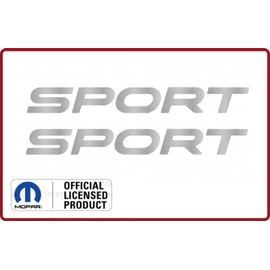 Decal Mods Fender Sport Small Side Logo Graphic fits Jeep Wrangler TJ (2004-2006) (Set of 2) Metallic Silver CMS | SJ5K4