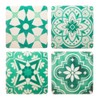 Sass & Belle Green Tile Coasters - Set of 4