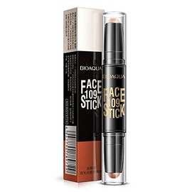 BIOAQUA Play 109 Face Stick Contour Duo 2 en 1 resaltador giratorio lápiz hermoso resplandor colores naturales maquillaje facial de dos pasos 3 tipos 