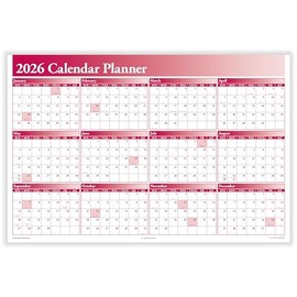 ComplyRight 2026 Full Calendar Planner - 2-Sided (36" X 24") - Burgundy