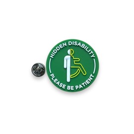 Hidden Disability - Please Be Patient - Visual Awareness 3D Pin Badge (1)