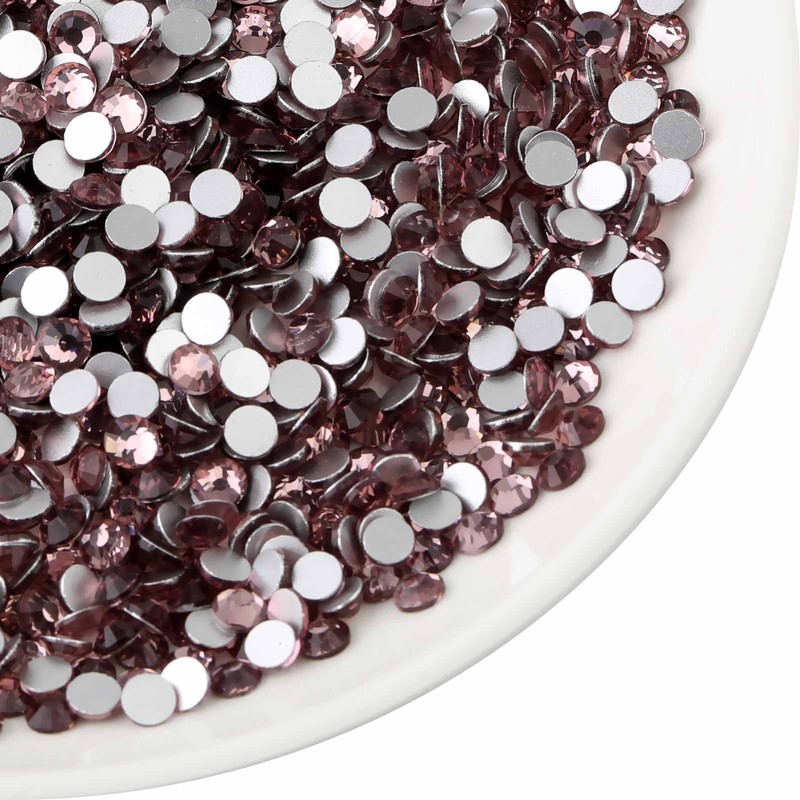 Beadsland 576pcs Flat Back Crystal Rhinestones Round Gems for Nail