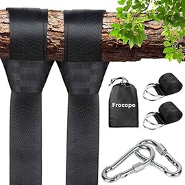 Extra Long Tree Swing Kit, 5FT Premium Nylon Straps Hold 2200LBS, Safety Lock Carabiners, Hammock Hanging Strap Quick & Easy Installation