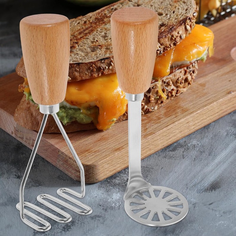 Alipis Potato Masher Stainless Steel Wire Masher Baby Food Masher