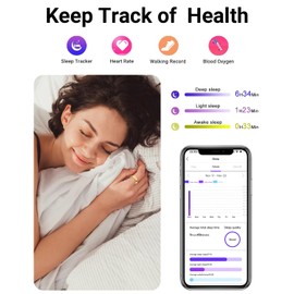 2025 New Smart Ring Health Tracker for Men Women - IP68 Waterproof Fitness Ring with Sleep Tracker/Heart Rate/Blood Oxygen/Steps/Distance/Calories,Air Gestures,Charging case Up to 7-Day,Black #9