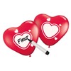 Folat 08592 Writable Heart Balloons - 6 pieces, Red