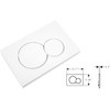 Dual Flush Actuator Plate Front Actuation Compatible with Geberit 115.770.11.5