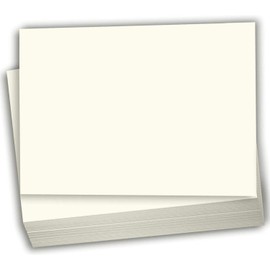 Hamilco Cream Colored Cardstock Paper 4.5" x 6.25" A6 Card 100 lb Cover for Printer 100 Pack