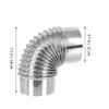Alipis Stove Accessories Elbow Stove Pipe 90 Degree Chimney Extension