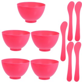 Healeved 5 Sets Facial Mask Bowl and Stick Set DIY Face Mask Mixing Bowl DIY Cosmetic Tool DIY Mixing Bowl Facial Mud Bowl Facial Mixing Bowl Facial Mask Making Skin Care Bowl Pp