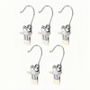 Set of 5 Household Non-marking Stainless Steel Multi Hooks Storage