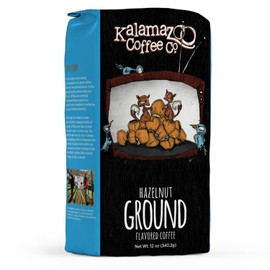 KALAMAZOO COFFEE COMPANY Hazlenut Ground Coffee - Filbert Hills Flavored Coffee | 12oz Bag (1 Pack)
