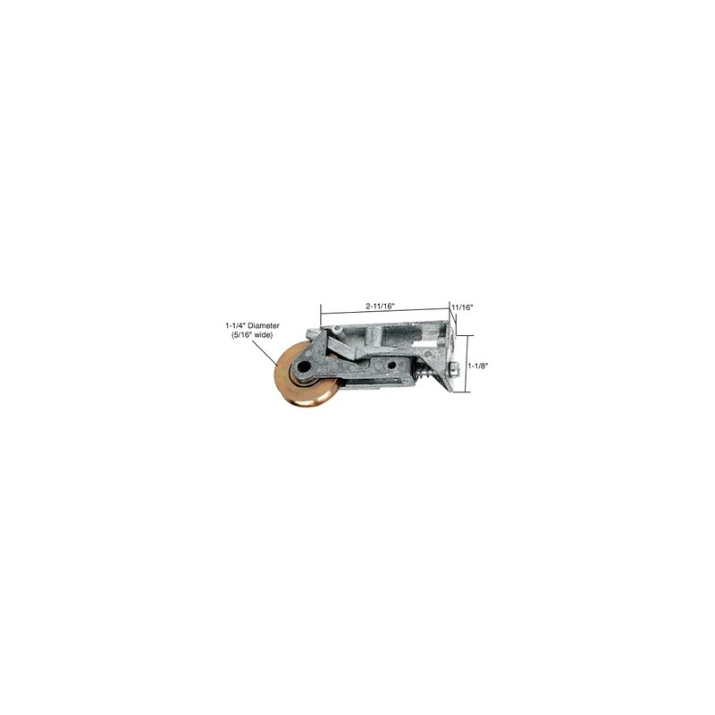 CRL Sliding Glass Door Roller with 1-1/4" Steel Wheel 11/16"