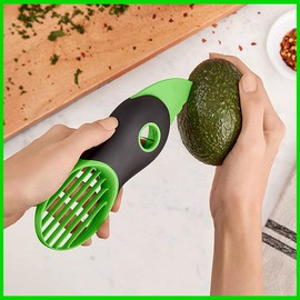 Avocado Cutter Slicer HLKQAO 3 in 1 Avocado Peeler Multifunctional Avocado Peeler Knife Avocado Cutter Tool Cutter,Pitter,Scooper Kitchen Tool