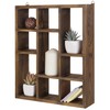 MyGift 9 Compartment Vintage Solid Wood Shadow Box, Wall Mountable