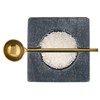 Cruiser’s Caché | Gray Marble Salt Cellar and Gold Spoon