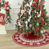 WBHome Christmas Tree Skirt, 52 inch Double-Layer Cable Knitted Thick