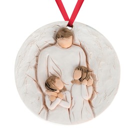 3D Family Christmas Ornament 2025 for Father and Daughter - Dad Ornament for Christmas Tree - 3D Resin Sculpted Gifts for Father’s Day Anniversary Birthday
