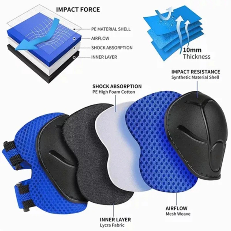 Coderas De Rodilla Con Protector De Niño Muñeca Ajustable
