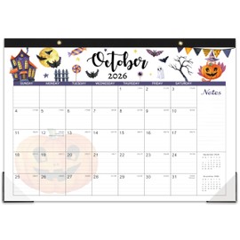 2026 Desk Calendar, 12 Months Desk Calendar 2026, January 2026 - December 2026, 17" x 12", with Large Ruled Blocks for Planning