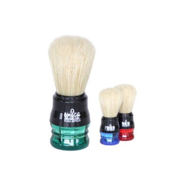 OMEGA Shaving Brush #10077 Boar Bristle 2 Color Handle by Omega