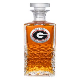 Heritage Pewter Georgia Bulldogs Heritage Decanter | 25 OZ Liquor Pourer | Expertly Crafted Pewter Glass