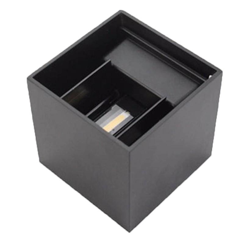 Wall Sconce Black Quadrate 12W 3000K Warm Lighting Decorative Aluminum