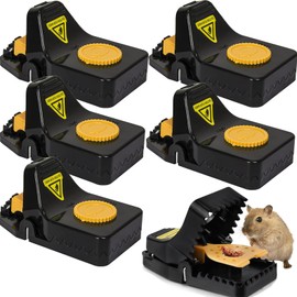 Pack of 6 Mouse Traps Snap Traps - Large Professional Rat Trap, HASA zone Reusable Mouse Traps, Rat Traps for Kitchen, Warehouse, Garden, Offices