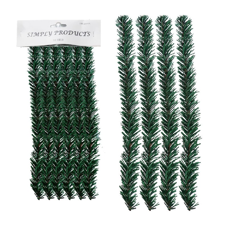 Pack of 10 Artificial Tree Christmas Garland Wire Ties -