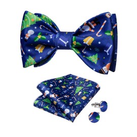 DiBanGu - Lazos de Navidad para hombre, Árbol de Navidad azul y verde, Talla única