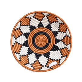 African Basket Rwanda - Large - 12 Inches Diameter - Sisal, Sweetgrass Basket - Handmade from Africa, RB031