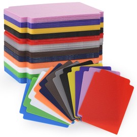 Smivyhp 120 Piece Card Divider Set, 12 Colours, Dividers Made of Durable PP, Dividers for Folders and Files, Folder Dividers for Cards, Documents, Office, Archiving