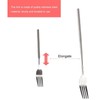 Extendable Telescopic Fork Set, Stainless Steel Retractable Long Fork for