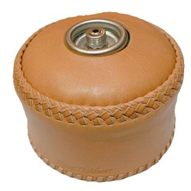 Roost Outdoors 【本革で製作】【手の込んだダブルステッチ】 OD缶 ガス缶カバー(ダブルステッチタイプ) ガス缶 OD缶 カバー レザー 本革 110サイズ ケース 茶紐