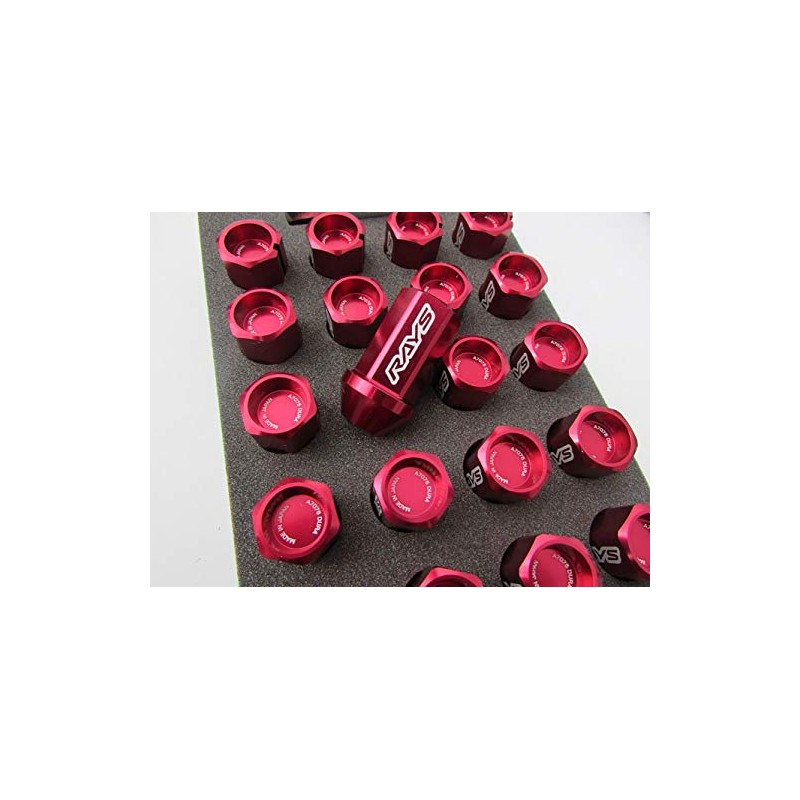 RAYS 74020001003RD Duralumin Lock & Nut Set, Straight Type, M12