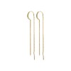 PILGRIM BLOSSOM Recycled Chain Crystal Earrings, Yellow Gold Cubic Zirconia,