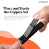 Nail Clippers with Glass Nail File, ANIHCANO Ultra Sharp Nail