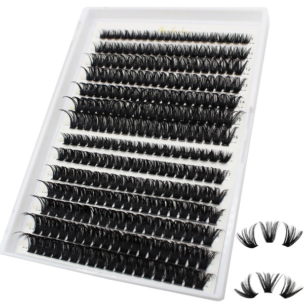 Bransfy 238pcs 100D Thick Volume Eyelashes Clusters Natural Eyelash Extensions