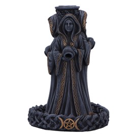 Nemesis Now Triple Moon Goddess Backflow Incense Burner 15.5cm, Resin, Mother Maiden Crone Incense Cone Burner, Triple Moon Pagan Décor, Cast in the Finest Resin, Expertly Hand-Painted