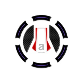 Az Graphishop 3D Resin Fuel Cap Protector Compatible with Aprilia Tuono 660 2021-2025 GP-3039 (Factory - Speed White)