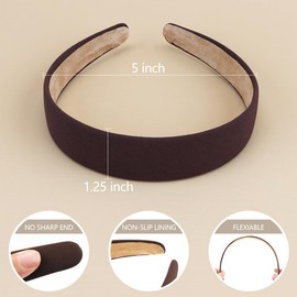 TOBATOBA 6Pcs Headbands for Women Non Slip Wide Thick Cute Headband for Girls Fashion Comfortable Head Bands for Women's Hair Diademas Para Mujer De Moda Elastic Hair Band Hair Accessories for Women